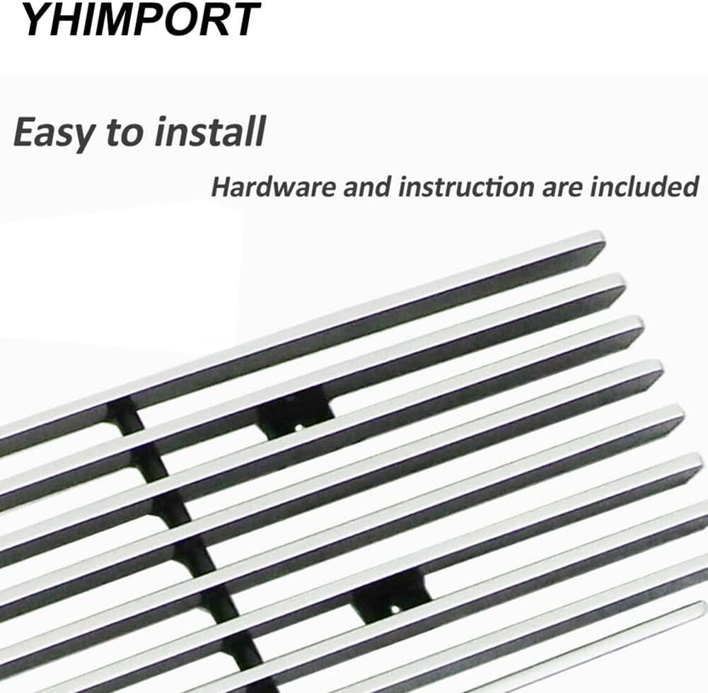 Billet Grille Insert for 2007 2008 2009 2010 2011 2012 2013 Chevy Silverado 1500 Polished Front Grill Upper+Lower