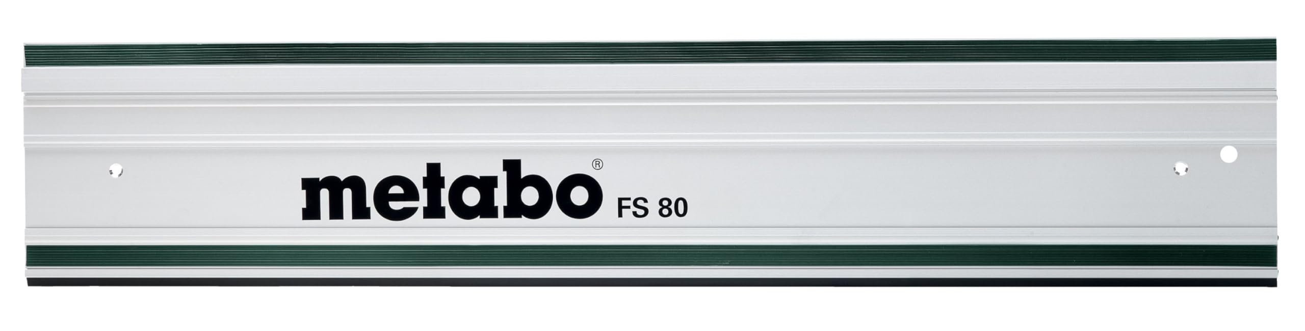metabo Führungsschiene FS 80-80 cm - Präzise Aluminium-Schiene für Handkreissägen, rutschfest und sicher Dank Haftbelag, ideal für exakte Längsschnitte, erweiterbar mit zweiter Führungsschiene