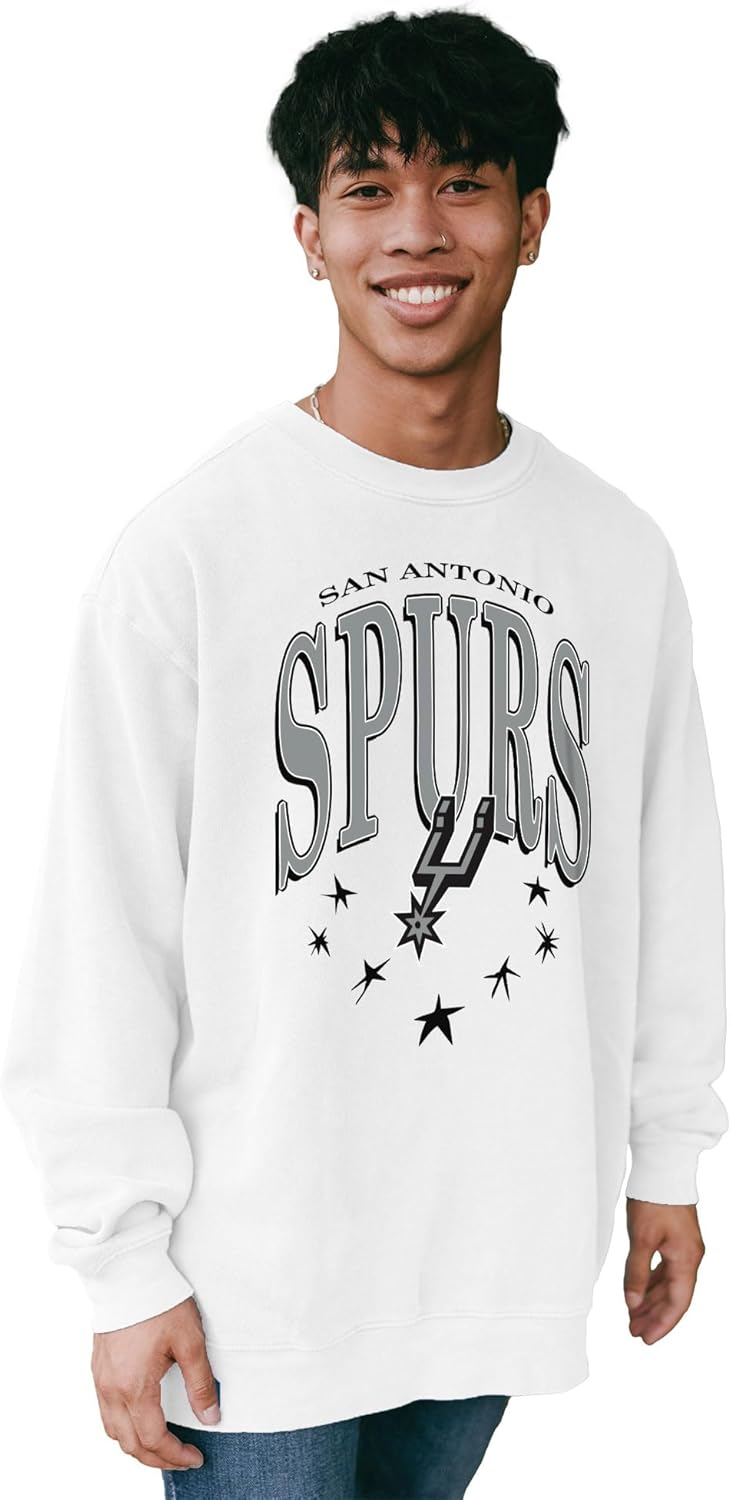 Blue 84 NBA Officially Licensed Crewneck Sweatshirt Ringspun White Stars