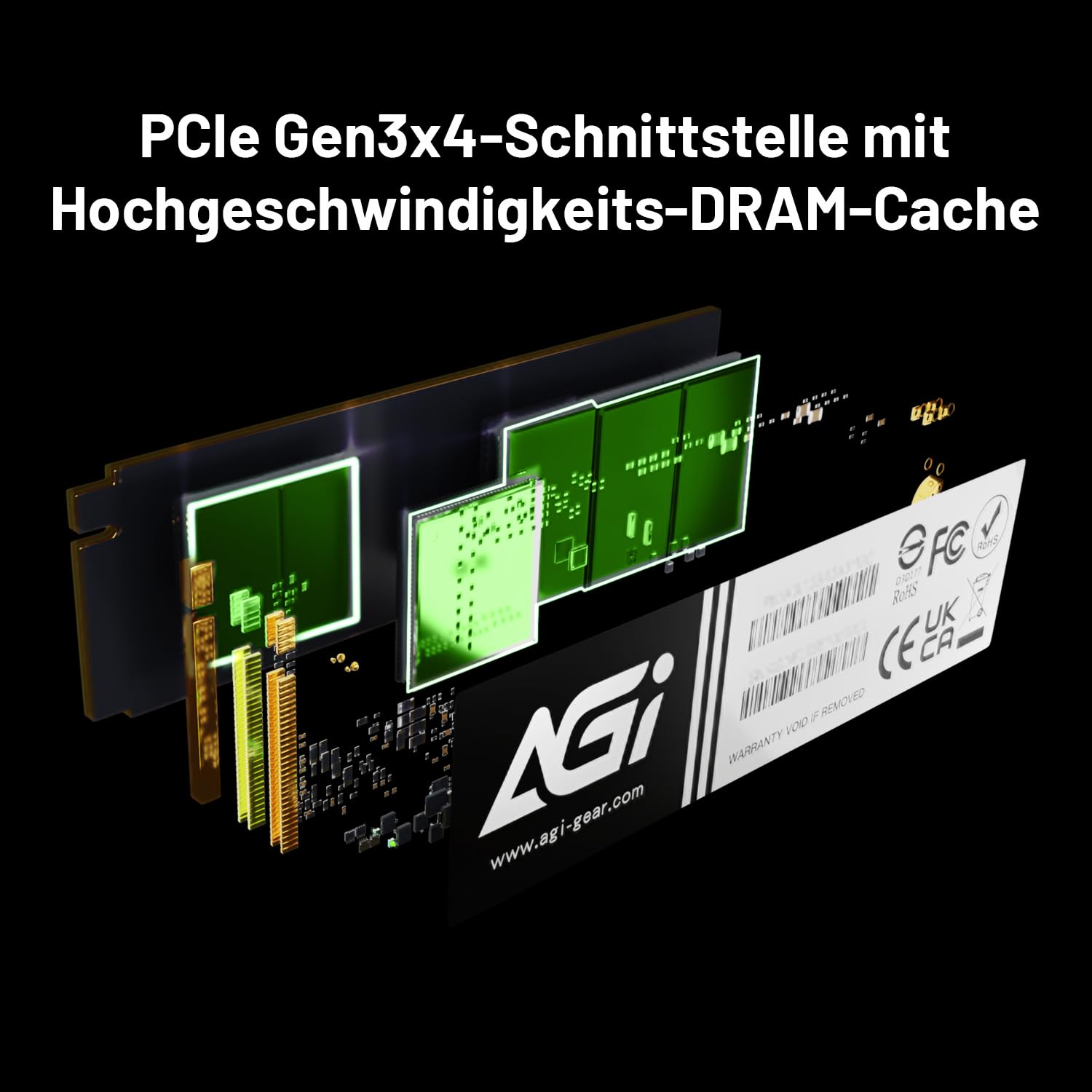 AGI AI298 2TB M.2 PCIe Gen3x4 NVMe 2280 SSD, 3D TLC NAND, DRAM