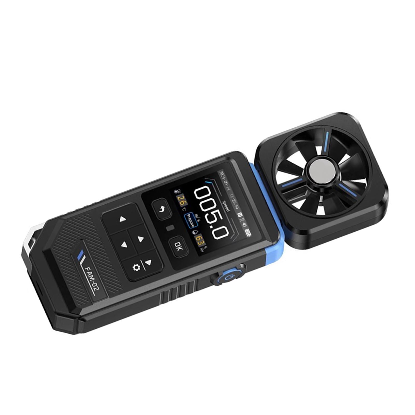 Handheld LCD Wind Airflows Meter Speed Gauge Meter Anemometer Measuring Wind Temperature Humidity Digital Anemometer