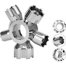 Upgraded Metal 10-in-1 Faucet Aerator Tool - Universal Plumbing Repair Removal Kit, Compatible with Hidden Thread/Housed Aerators, Covers M16.5/M18.5/M21.5/M22/M24/M28 Sizes, Long-Lasting Metal Build