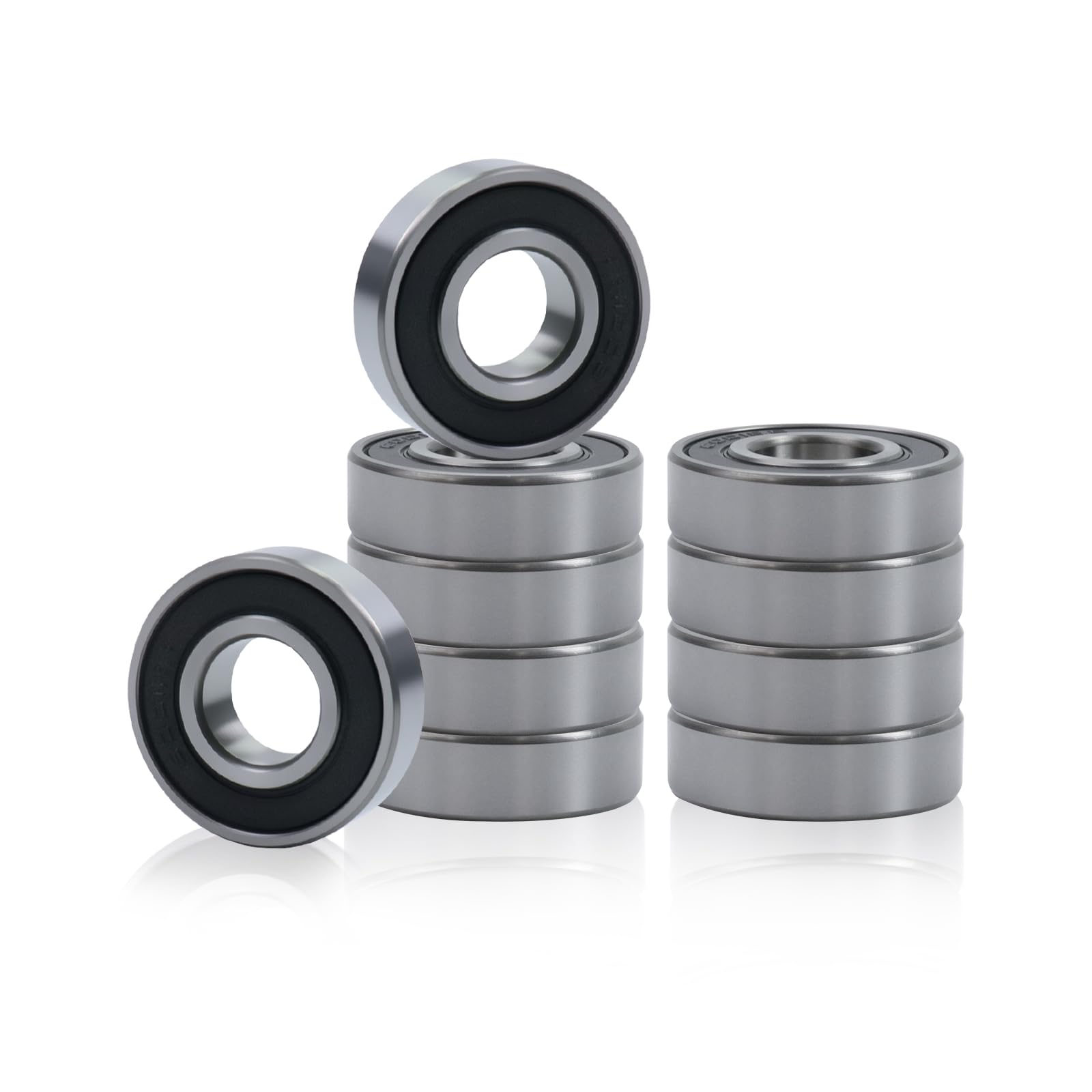 Rannb 6001RS Ball Bearing Double Sealed Deep Groove Ball Bearings 28mm/1.1" Outer Dia - 10pcs