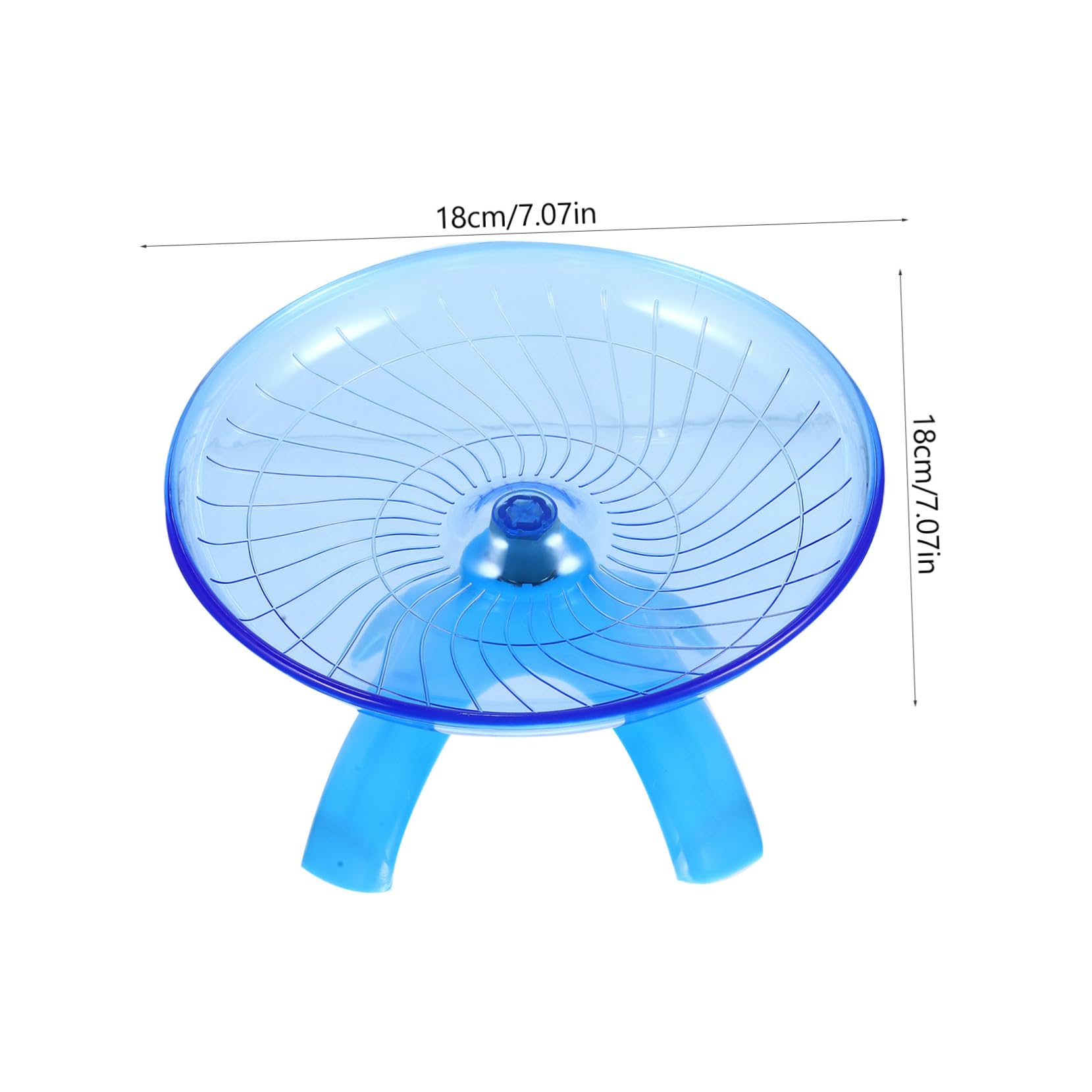 Yardwe 18cm Silent Hamster Toy Exercise Wheel for Chinchilla Small Pet Plaything Running Tray Random
