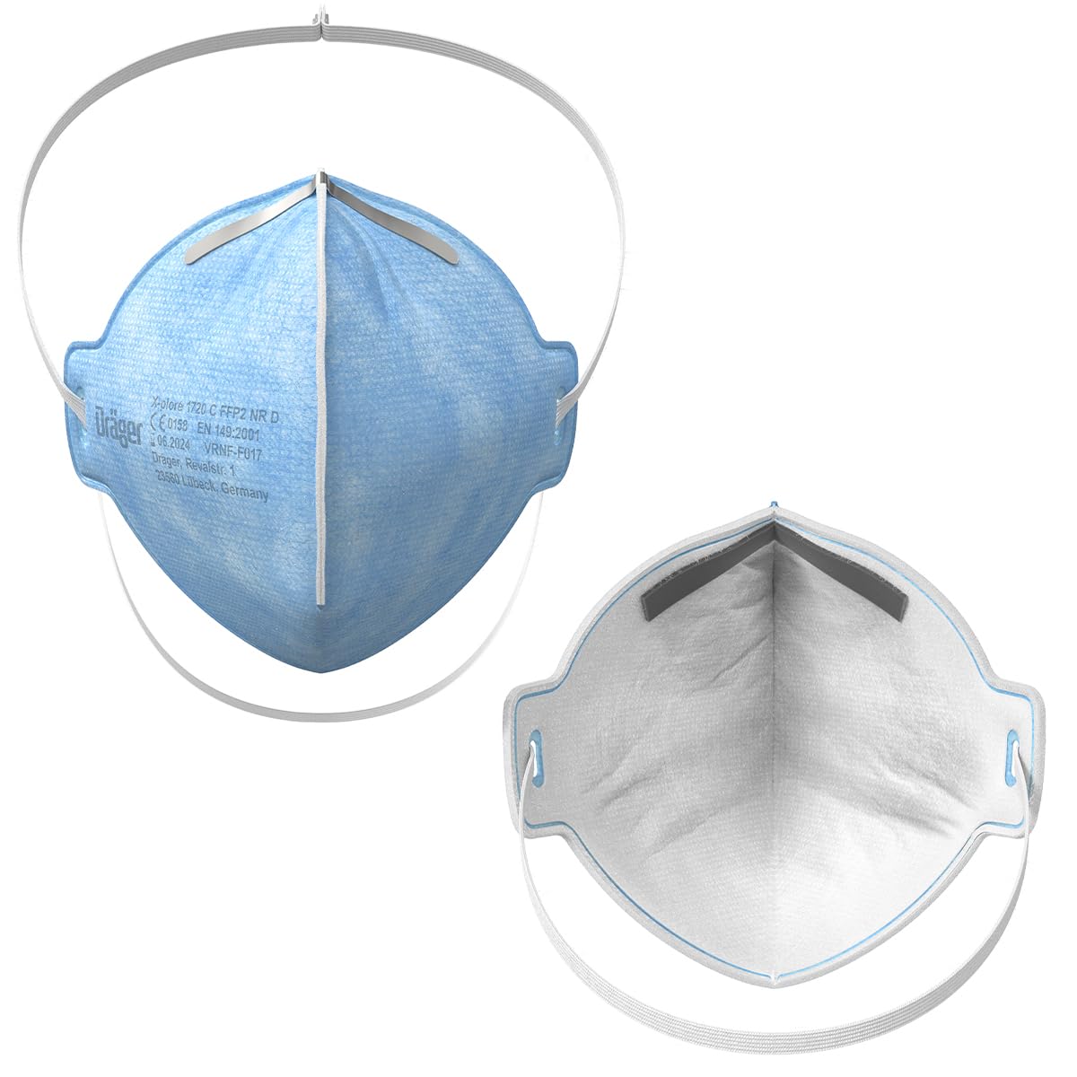 Dräger X-plore 1720 V FFP3 Maske - Staubschutz Mit Ventil 3er Pack