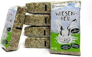 Heukönig Premium Wiesenheu 6kg - Frisches, Natürliches Heu aus Deutschen Regionen - Spitzenqualität für Kleintiere & Nager - Handliche 1kg Päckchen - Duftendes Wiesenheu für eine optimale Ernährung product image