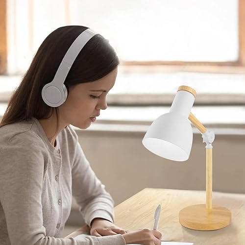 Miniatura 3 de himmel Lámpara de mesa, lámpara de mesa de madera ajustable, lámpara de escritorio para niños, para dormitorio, sala de estar, base E27