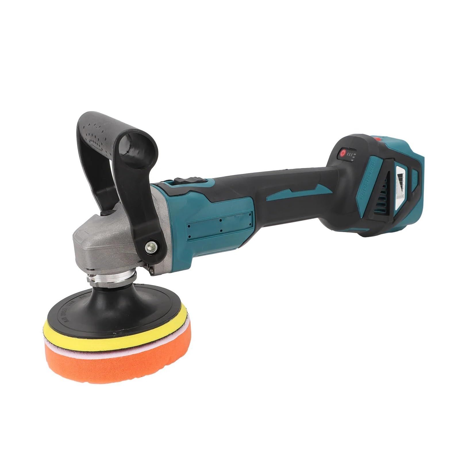 Lucidatrice a tampone Senza Fili, lucidatrice rotativa a 6 velocità, 2 batterie Ricaricabili, lucidatrice per la Cura dell'auto, per levigatura, lucidatura, ceratura di Auto e Barche