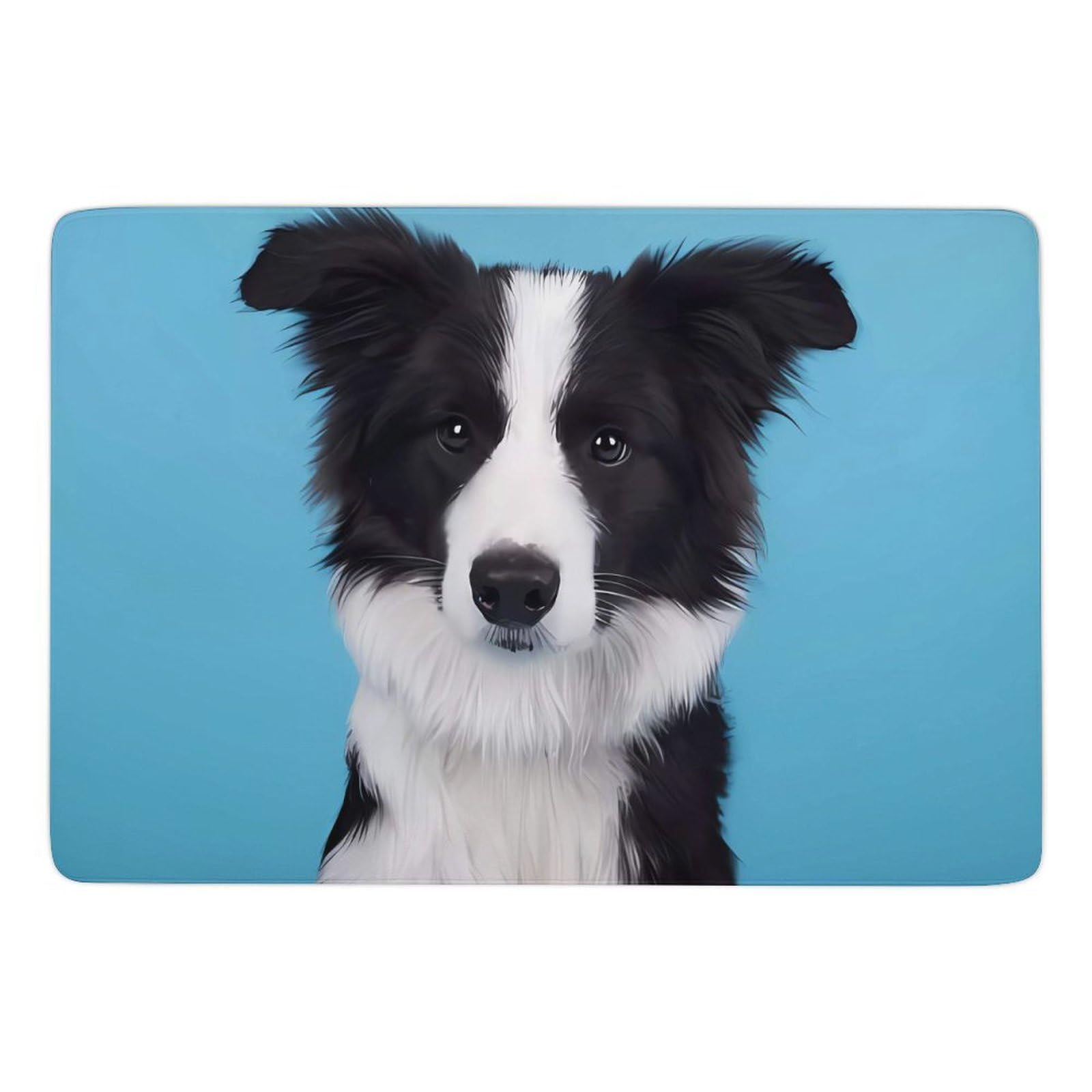 Border Collie tapis de sol doux en velours de corail antidérapant pour salon, 150x100 cm