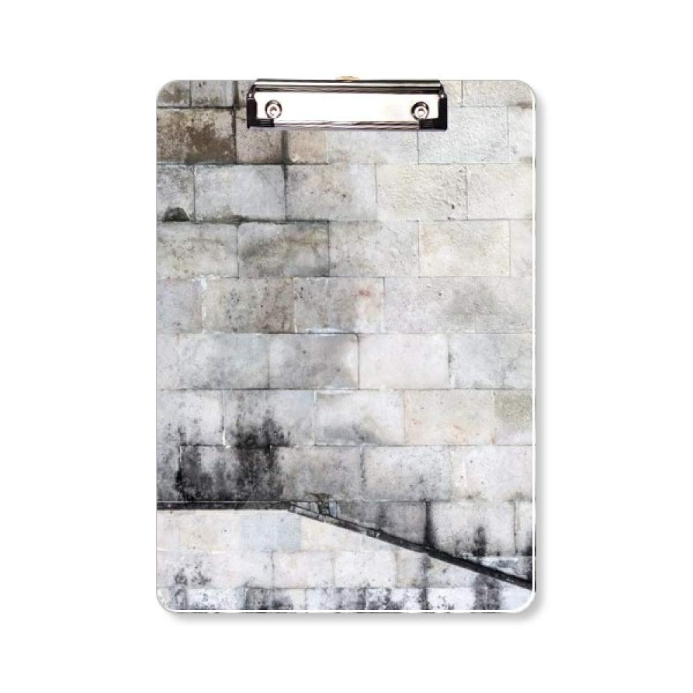 Porte-bloc motif brique moderne rigide pour écrire sans table A4 noir blanc - 5