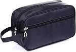 Toiletry Bag for Men, FITDON Portable Travel Wash Bag, Waterproof Shaving Bag Gym Shower Bathroom Bag Dopp Kit Make Up Bag, Black