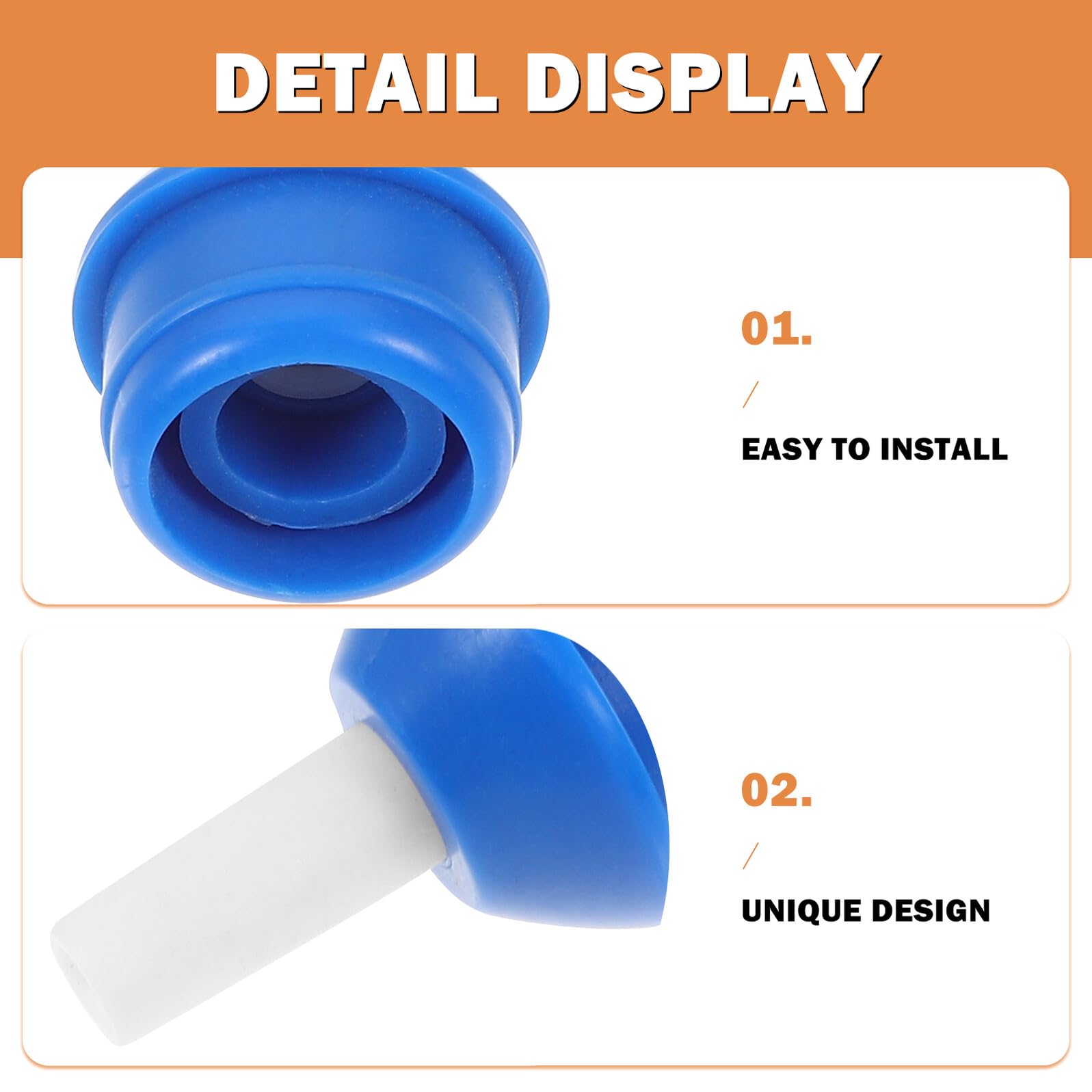 SHERCHPRY Accessori per Pompa Dissaldante Punta Morbida Blu 5 Pezzi Ugelli in Plastico Comoda e Resistente al Calore per Stazione Dissaldante
