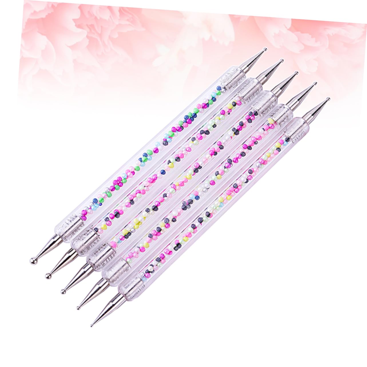 VICASKY 5Pcs Double Ended Nail Art Dotting Pens with Tips Colorful Rhinestone Picker and Manicure Tools for Fine Detailing for Home and Professional Nail Art