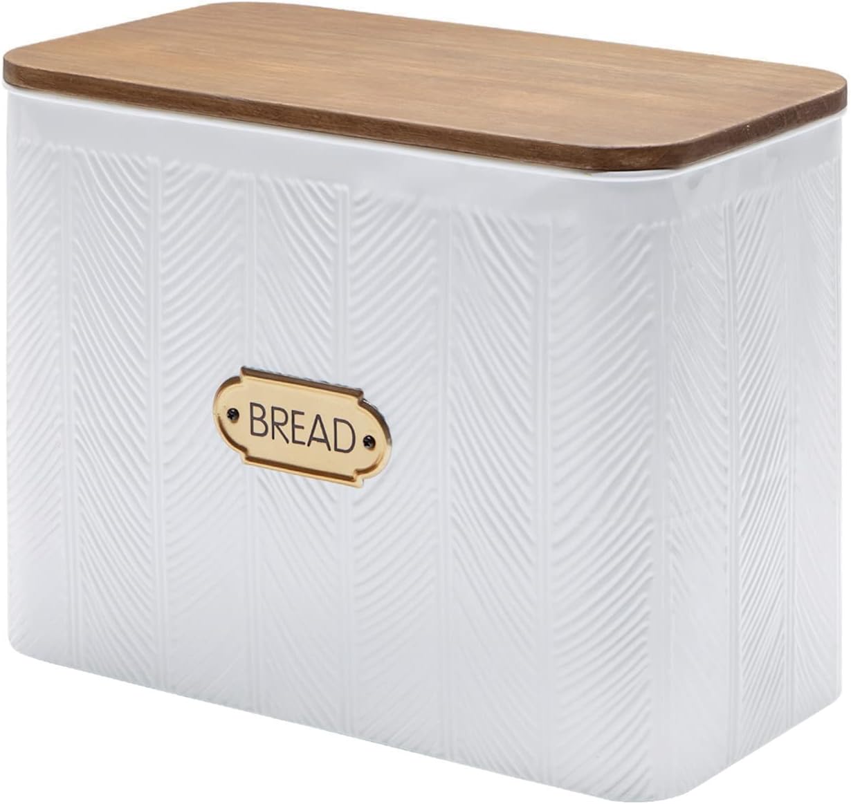 Typhoon Living Otto Bread Bin with Bamboo Lid, Matte Black