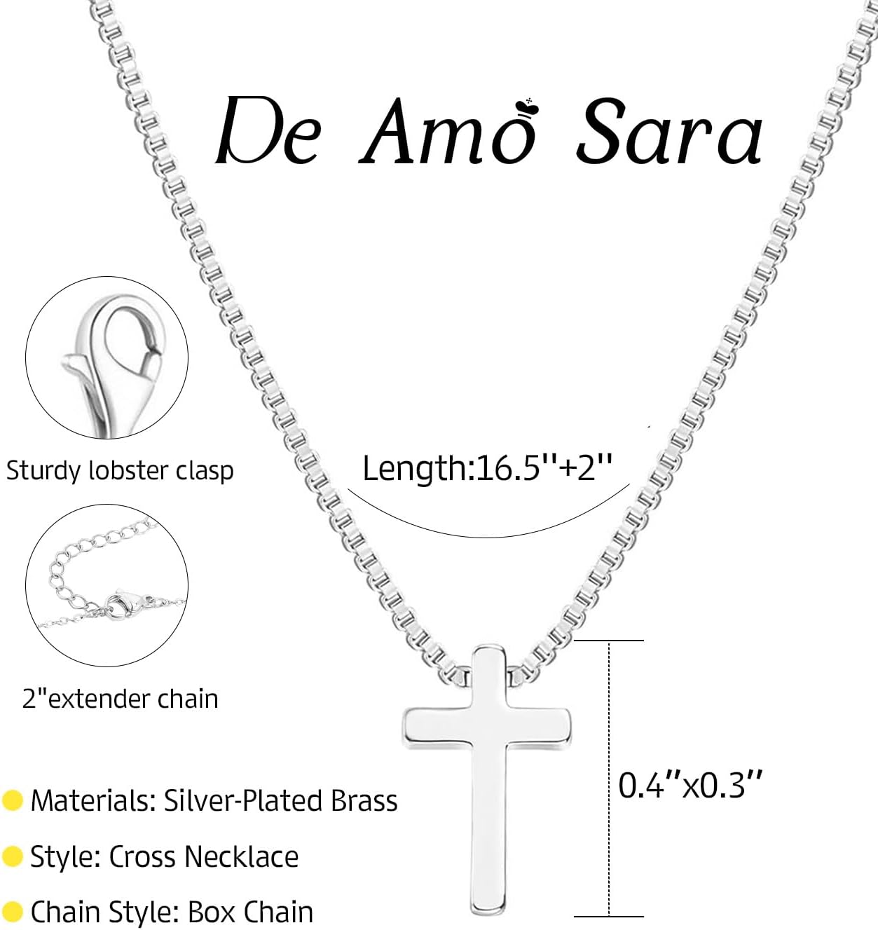 Cross Necklace for Women, Dainty 14K Gold Plated Cross Pendant Simple Long Necklaces for Women, Christian Faith Necklace Trendy Gold Jewelry Gifts for Easter - Image 6