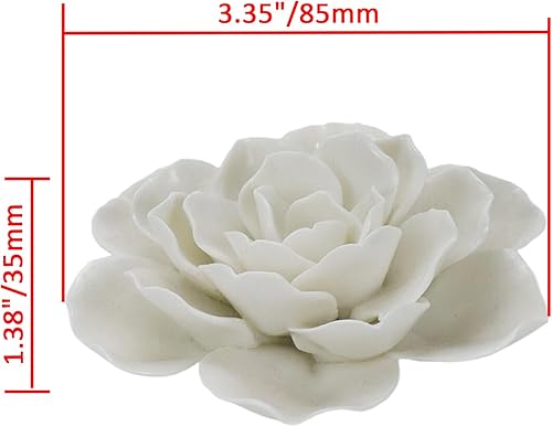 Miniatura 2 de Soporte de incienso blanco 3.35 "Dia Burner Holder Cerámica Flor Forma Incienso Palitos Titular para Yoga Studio