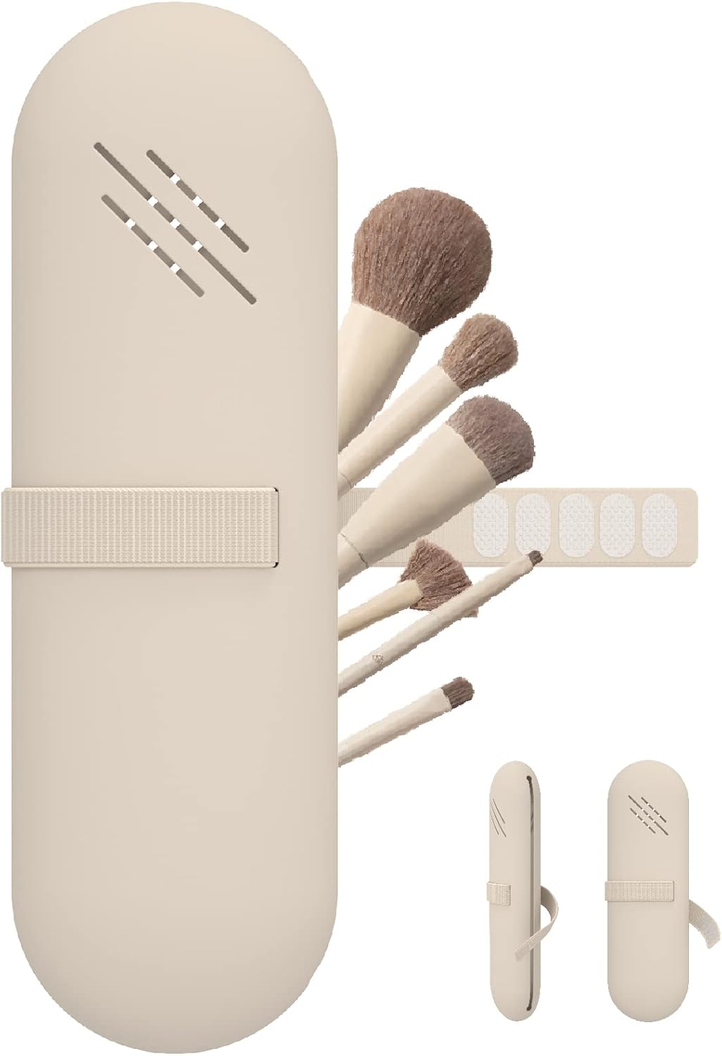 JDZJUCHU Travel Makeup Brush Holder,Make Up Organizer Bag Case,Cosmetic