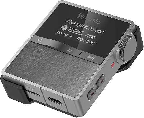 Miniatura 1 de Hmusic Reproductor MP3 HiFi P68 con clip, reproductor de música de alta resolución DSD sin pérdida Bluetooth, reproductor de audio portátil de alta