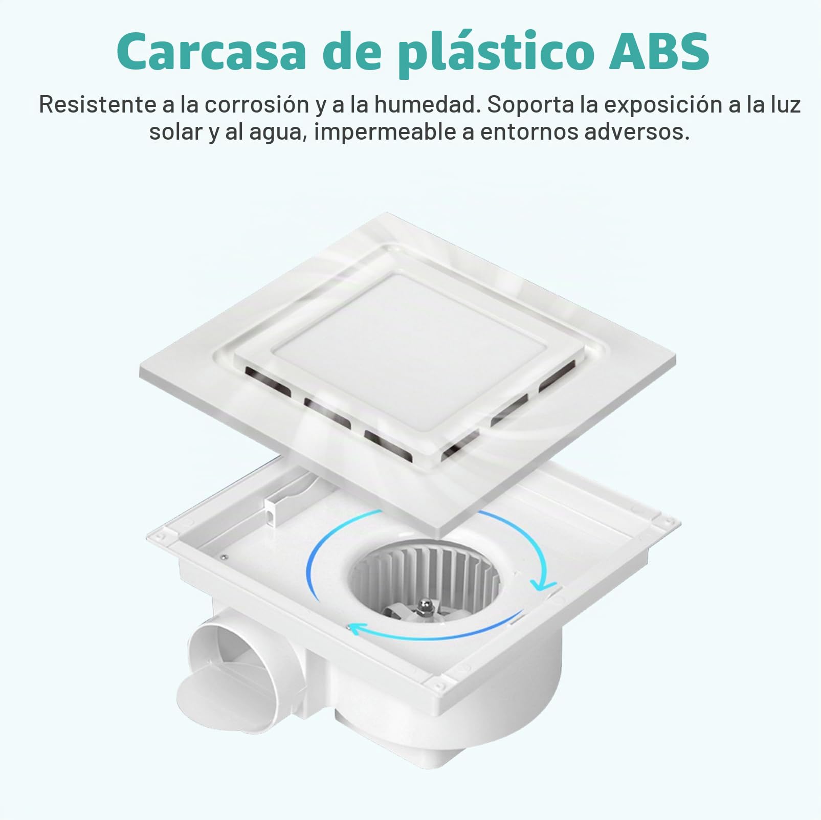 Ventilador de baño de 300 mm con luz LED, 130 CFM, 35 W | Ventilador extractor de baño silencioso, 1500 lm, luz 6000 K, fácil de instalar, ventana, techo, pared en el baño, inodoro