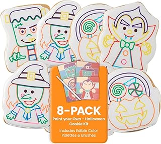 WANDERCRUMB | Monster Cookie Decorating Kits | 8 Jumbo cookies + 8 edibl...