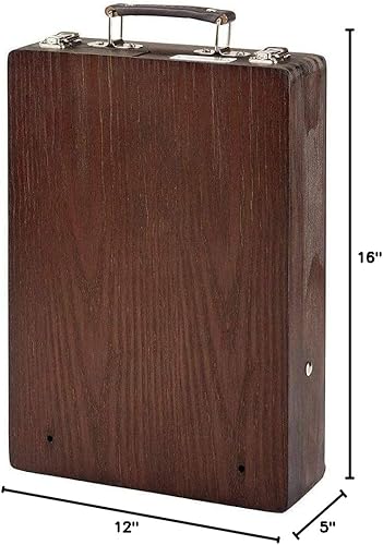 Miniatura 11 de KINGART Caballete ajustable 702 de madera para bocetos, mancha espresso de madera de haya de alta calidad, estuche portátil de almacenamiento de