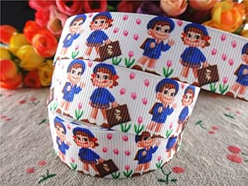 Generic 15100202, 7/8  (22mm) 10 Yards School Printed Grosgrain Ribbons Girl and boy Ribbon Hair Accessories Tape