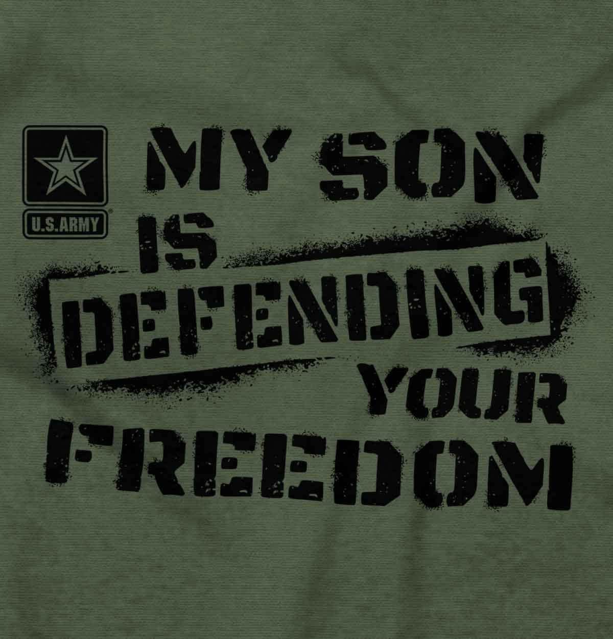 Brisco Brands US Army My Son Defending Freedom Hoodie Sweatshirt Women Men