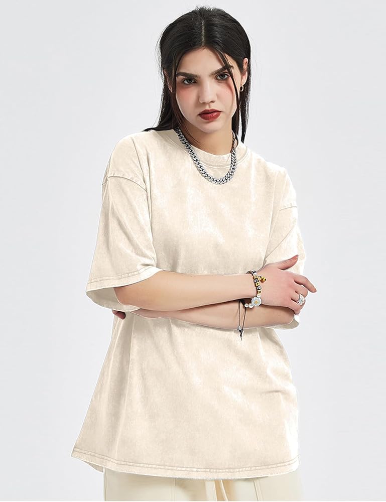 Yimoon 3 Pack Oversized Tshirts for Women Washed Vintage