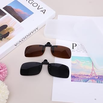 Clip on Sunglasses for Prescription Glasses, Premium Polarized,Ideal Clip on Sunglasses Over Prescription Glasses