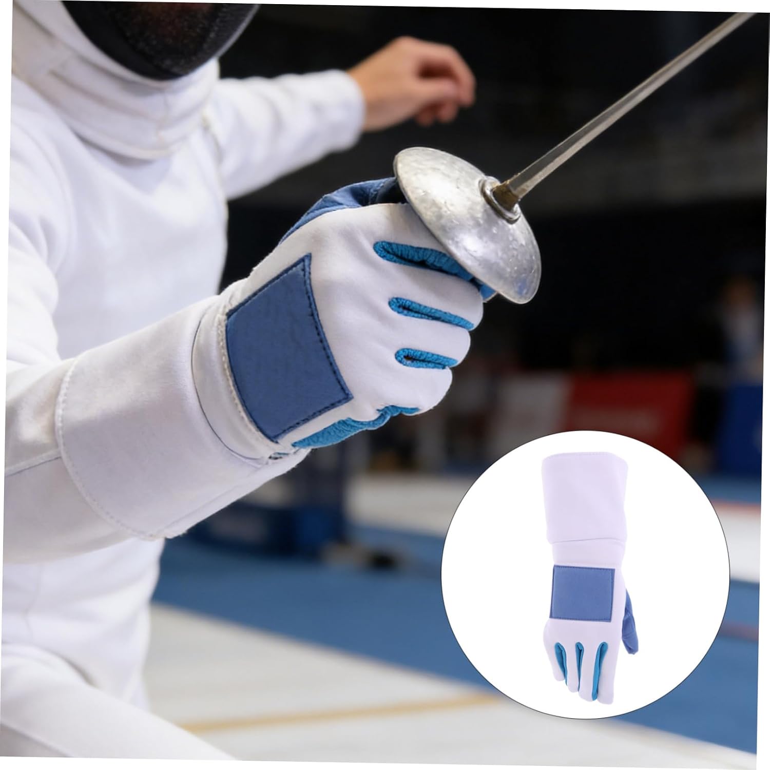 Professional Fencing Training Gloves for Epee, Padded Nylon Grip Protection