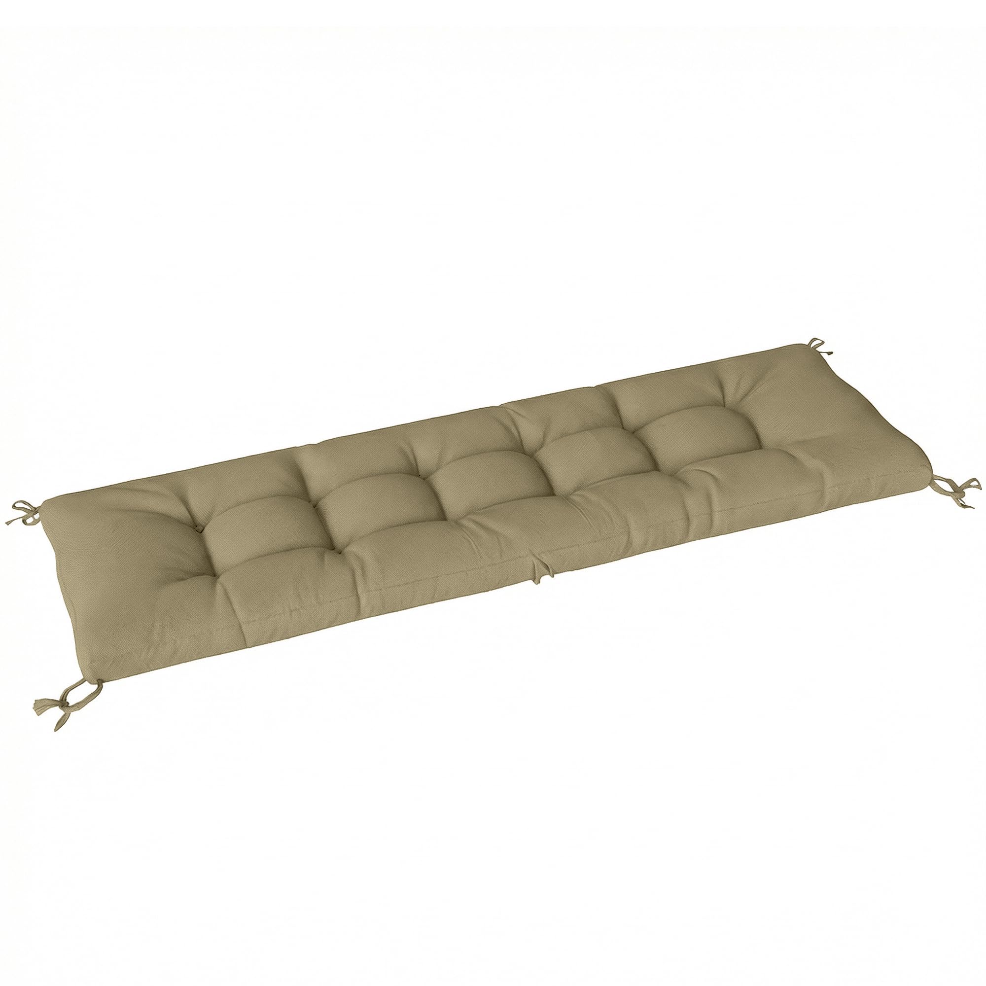 Outsunny Sun Lounger Cushion Memory Foam with Ties Fits 190 x 60 cm Sand