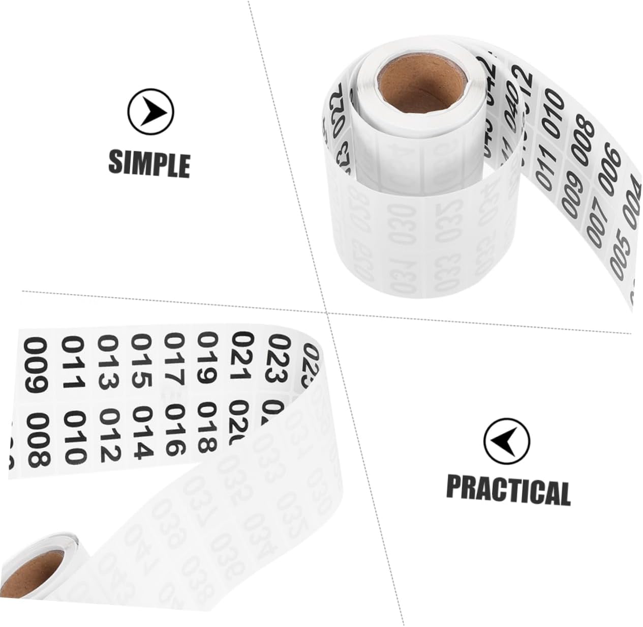 YARNOW 2Rolls Self Adhesive Numbered Labels for Inventory Management Stickers for Easy Tracking and Classification Warehouses