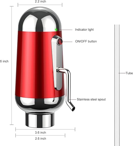 Miniatura 5 de Aireador de vino eléctrico, decantador de vino MTEOWK portátil vertedor de vino de 1 botón, dispensador de vino inteligente recargable por USB