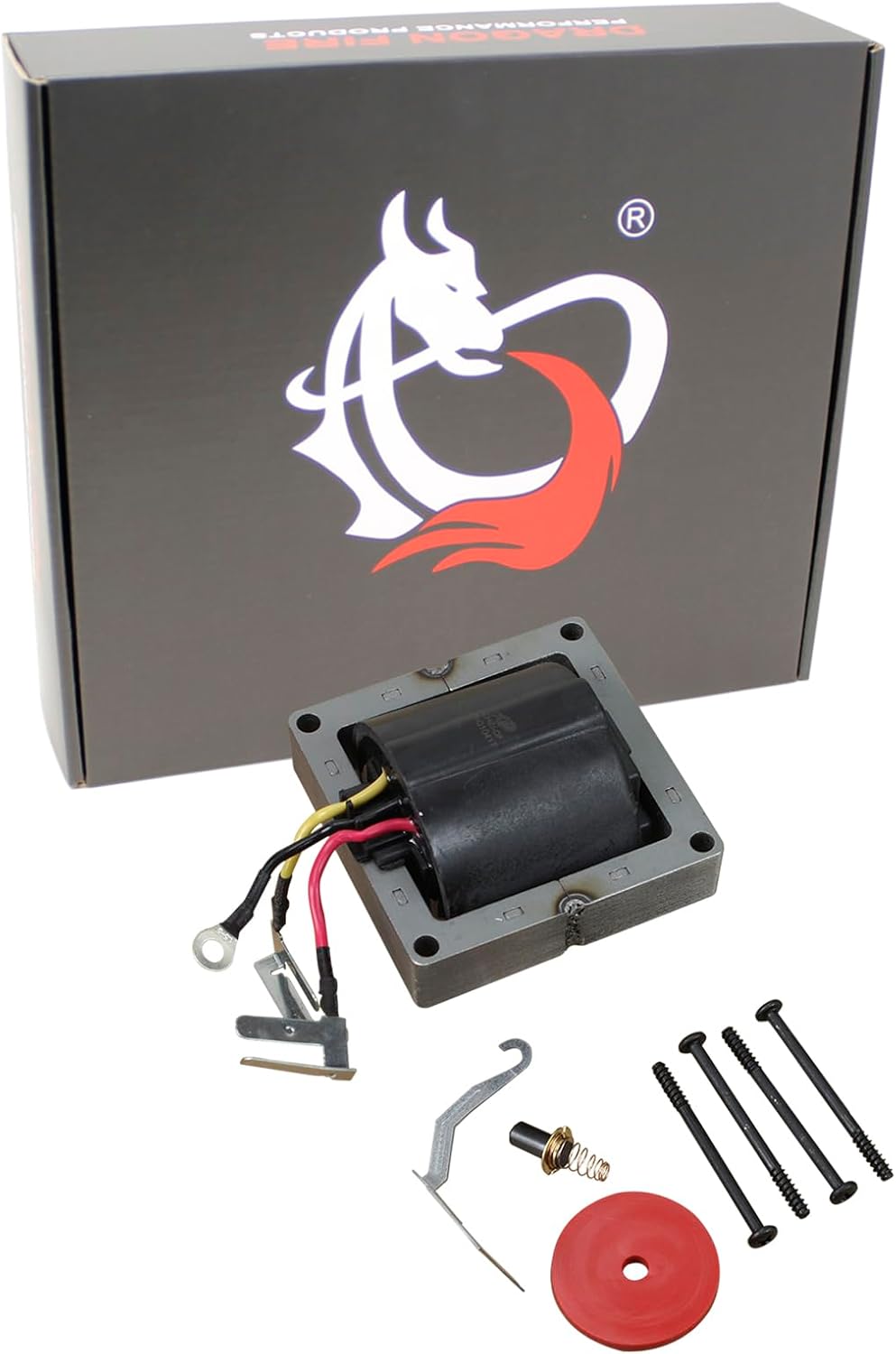 AIP Electronics Dragon Fire High Performance 12-Volt to 65K Volt HEI Electronic Ignition Distributor Coil Pack Compatible with All HEI's GM Chevy Buick Dodge and Ford OEM Fit CHEI-DF