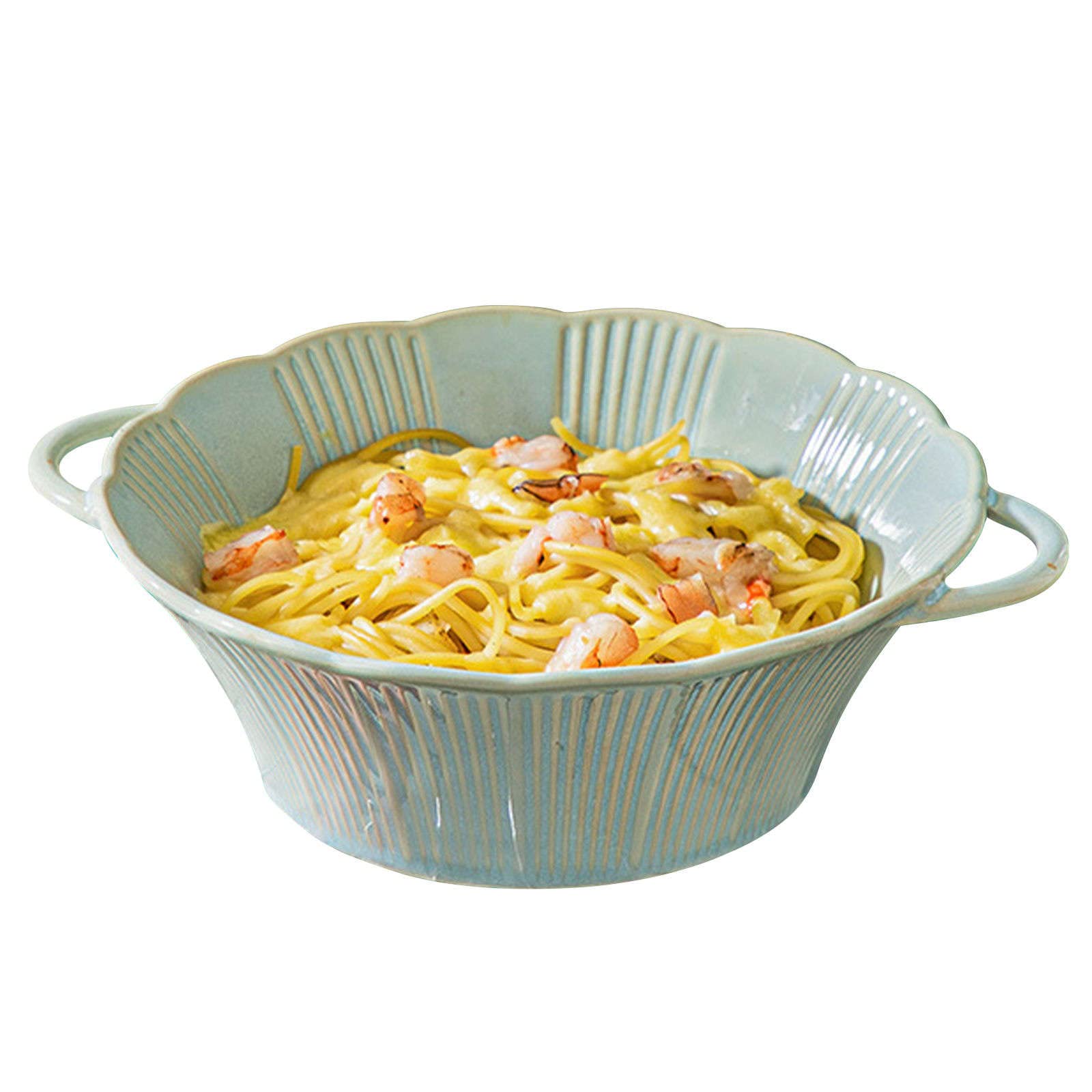 Vaisselle Bol à soupe ramen en céramique, tasse à soupe, bol en céramique, bol à ramen en céramique, grands bols pho, bol à soupe au micro-ondes, bol à nouilles Udon-bleu-24x20x7cm,1100ml (couleur: bl