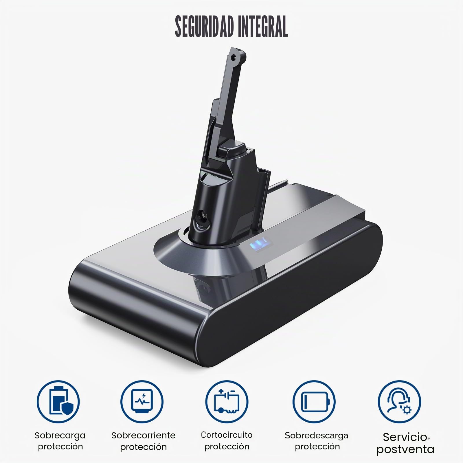 8000mAh Batería para Dyson V8, Batería de Repuesto para Dyson V8 Compatible con Dyson Absolute Animal Series Motorhead Absolute Pro SV10 Aspirador de Mano con 2 Filtros