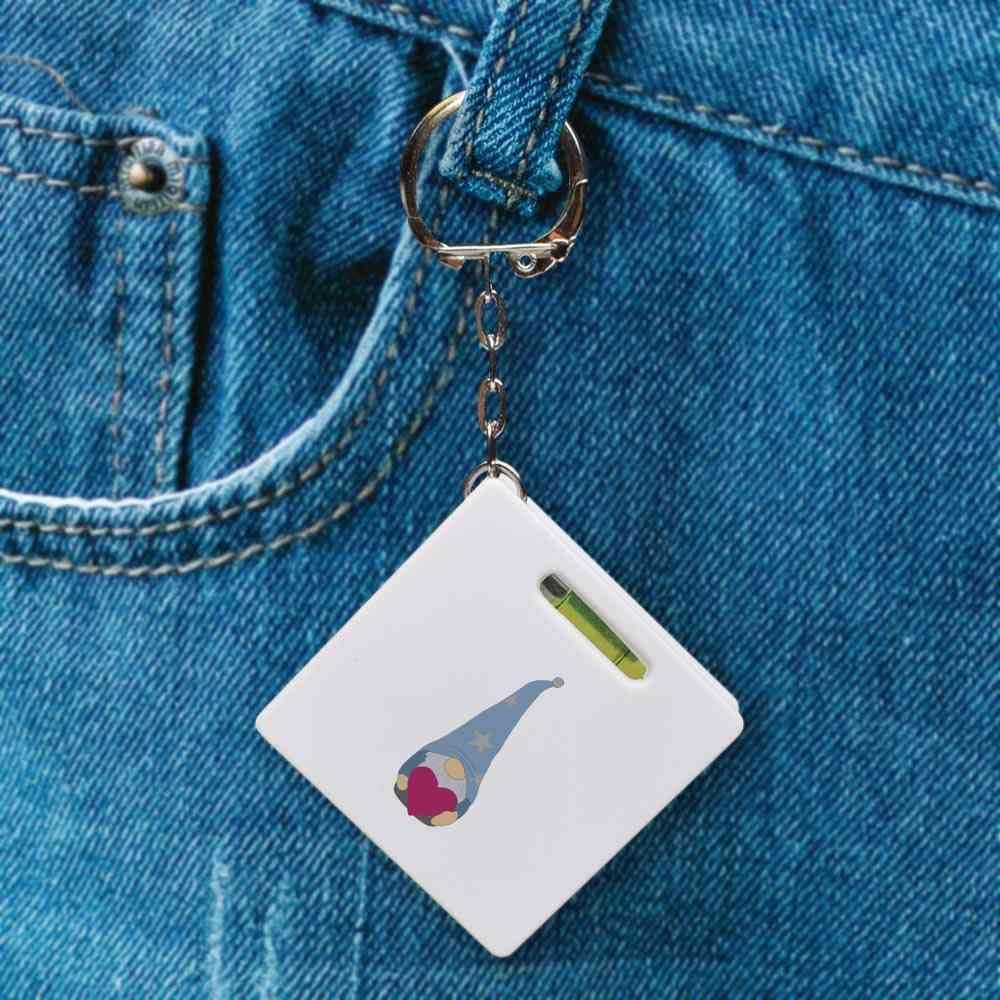 Azeeda 'Love Heart Gonk' Keyring Tape Measure/Spirit Level Tool (KM00020252)