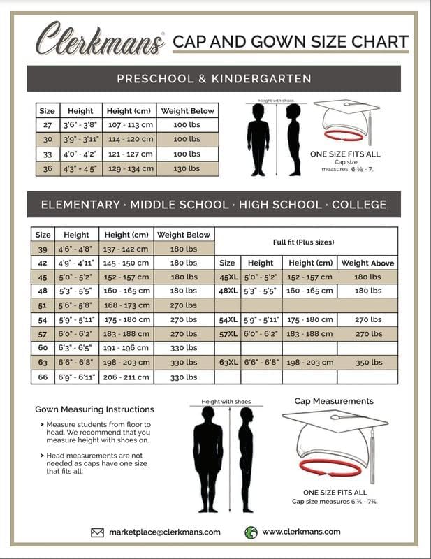 Image of CLERKMANS Unisex Adult Matte Graduation Gown, Choir Robe