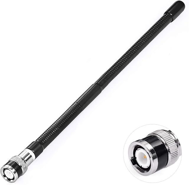 Bingfu CB Aerial Antenna 27MHz BNC Male Connector Soft Whip CB Antenna Portable Compatible with Cobra Midland Uniden Maxon Radio Shack Portable Handheld CB Radio Mobile Radio Police Radio Scanner
