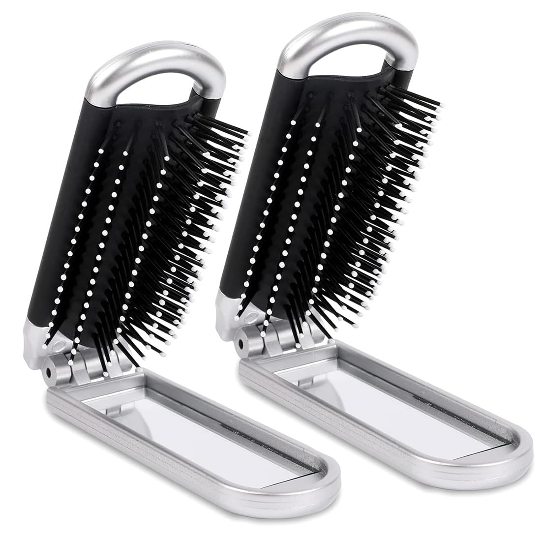 Mini Specchio E Spazzola Per Capelli Portatile – Pettine Pieghevole Da Viaggio, Idea Regalo Carina E Utile Per Donne