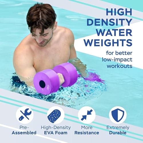 image for Sunlite Sports High-Density EVA-Foam Dumbbell Set, Water Weight, Soft 