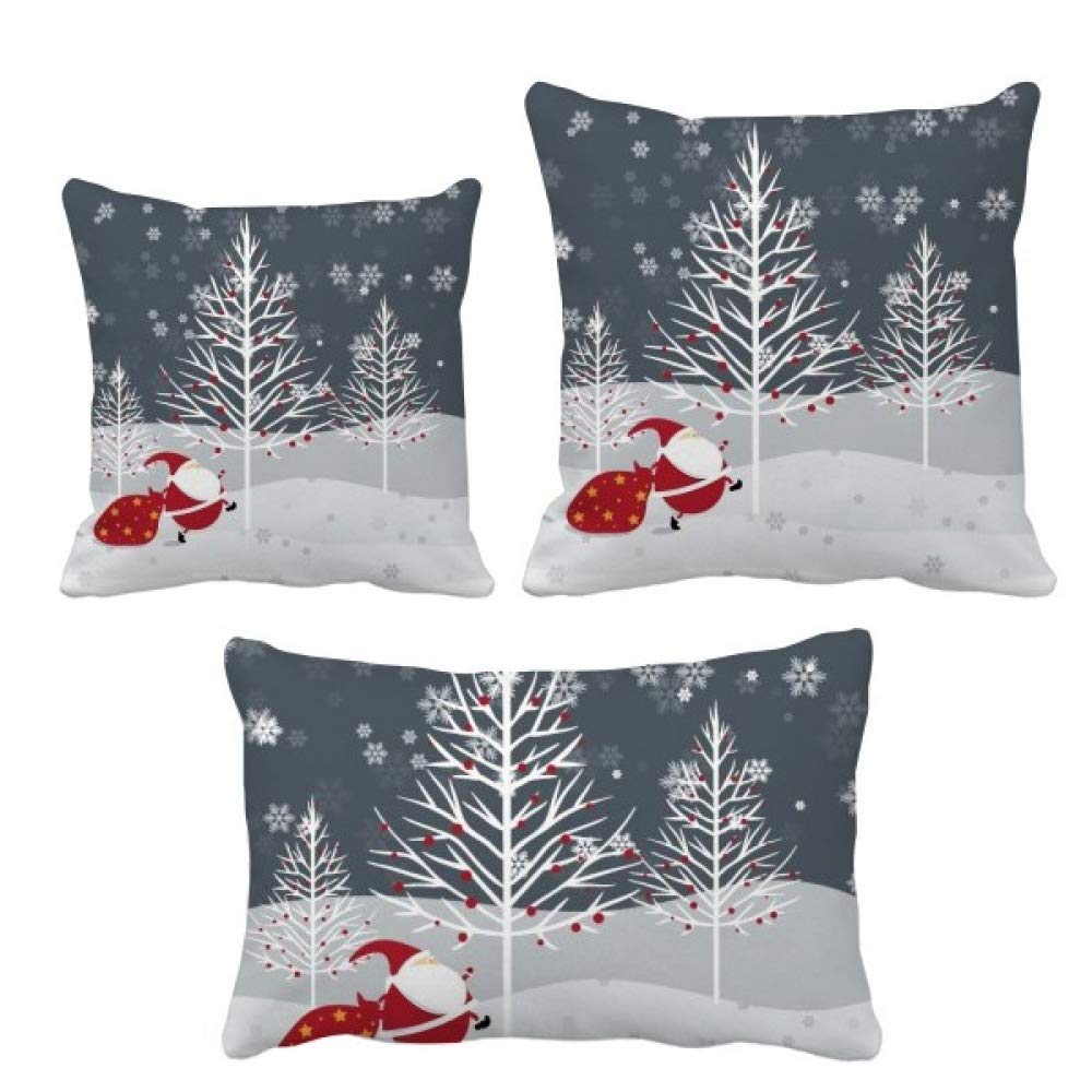 Coussin de Noël flocon de neige imprimé sapin housse décoration maison