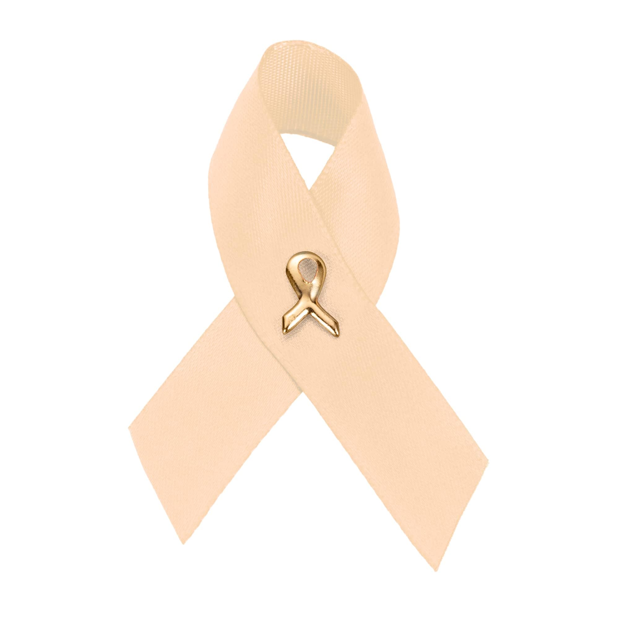1/2/5/10/25/50/100pcs Satin Awareness Ribbon Pins (Pick your color), for Cancer &amp; Disease Awareness, Bulk Quantities for Fundraising, Events, Gift Giving