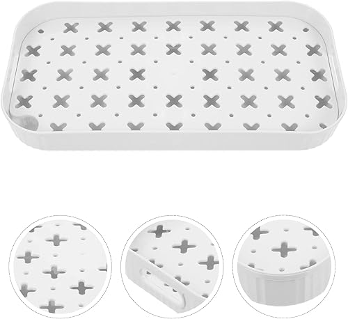 Miniatura 9 de Cabilock Tabla de drenaje para encimera bandeja de drenaje de frutas verduras té organizador de doble capa taza de servir taza estante de platos