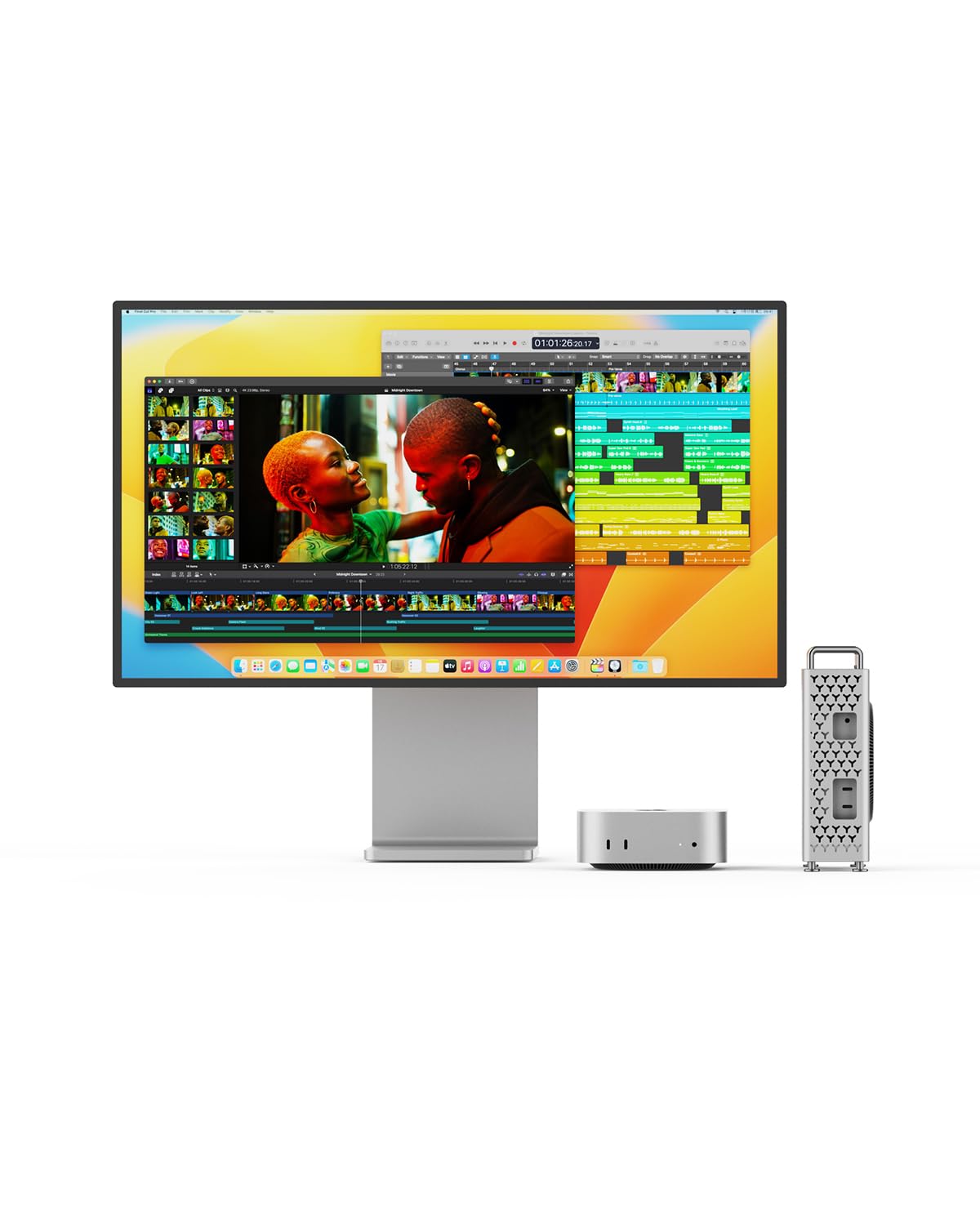 Yottamaster Mac mini M4 Pro Gehäuse, Zubehör für Mac mini M4 Pro, Aluminiumlegierung, Optimierte Wärmeableitung, Tragbarer Kratz- und Stoßschutz