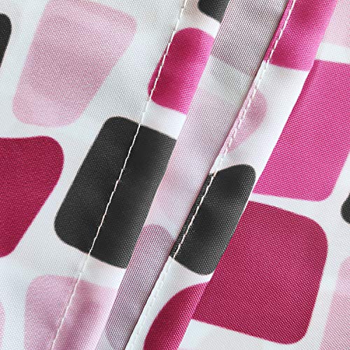 Trimming Shop Mosaic Black Shower Curtain, Polyester Fabric Bathroom Curtain, Waterproof & Mould Resistant, With 12 Hooks - Image 3