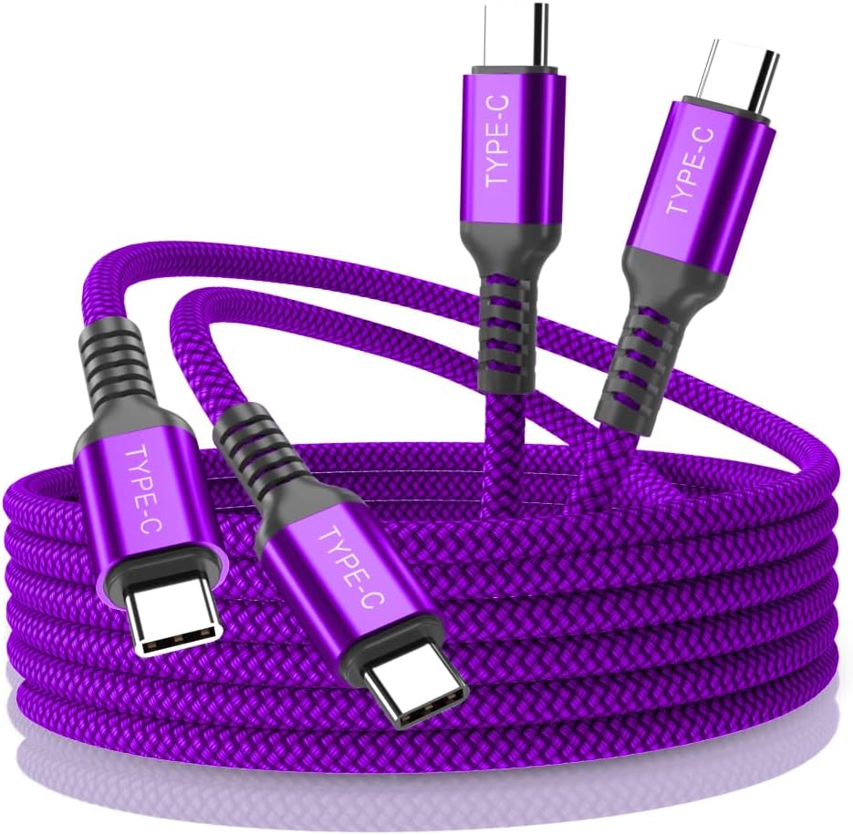 USB C to Type C 100W Cable 10FT 2Pack,Power Delivery Fast Charging PD Charger Cord for MacBook Mac,iPad Pro 11 12.9 Air 4 5 5th 4th Mini 6 6th Generation,Samsung Galaxy S10 S20 S21 S22 22 Plus Ultra USB C to Type C 100W Cable 10FT 2Pack,Power Delivery Fast Charging PD Charger Cord for MacBook Mac,iPad Pro 11 12.9 Air 4 5 5th 4th Mini 6 6th Generation,Samsung Galaxy S10 S20 S21 S22 22 Plus Ultra