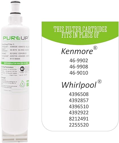 Miniatura 2 de 4396508 EDR5RXD1 Filtro de agua para refrigerador, repuesto para W-hirlpool 4396508, 4396510, 4392857, filtro de agua para refrigerador, K-enmore