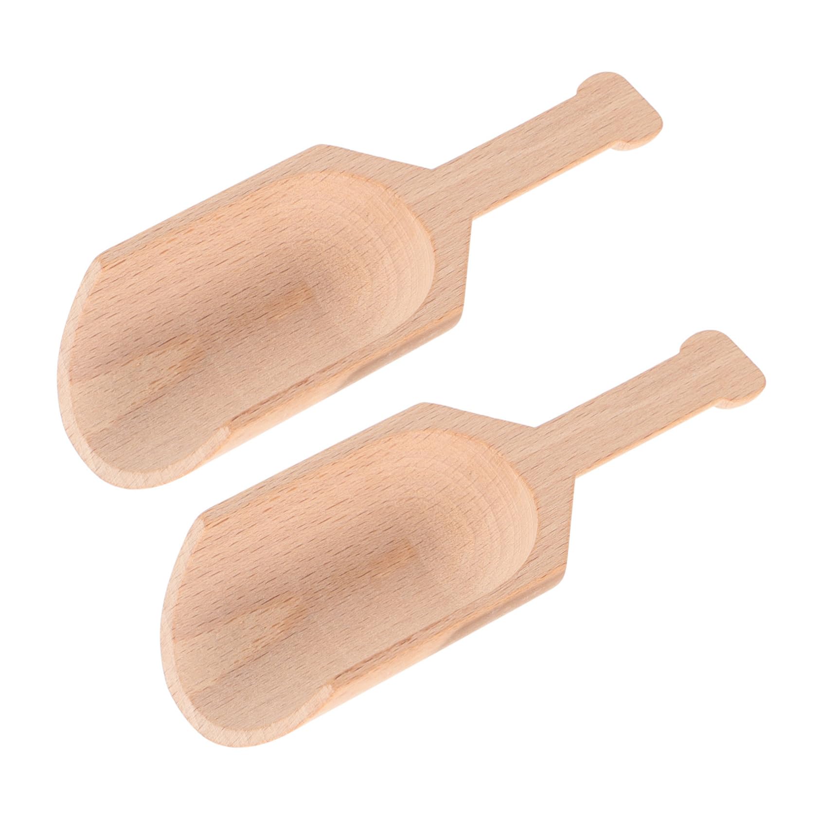 Cabilock 2pcs Wooden Spoon for Salt Spices and Condiments Kitchen Utensils for Tea Flour and Bath Salt Essential Household Tools Smooth Edges