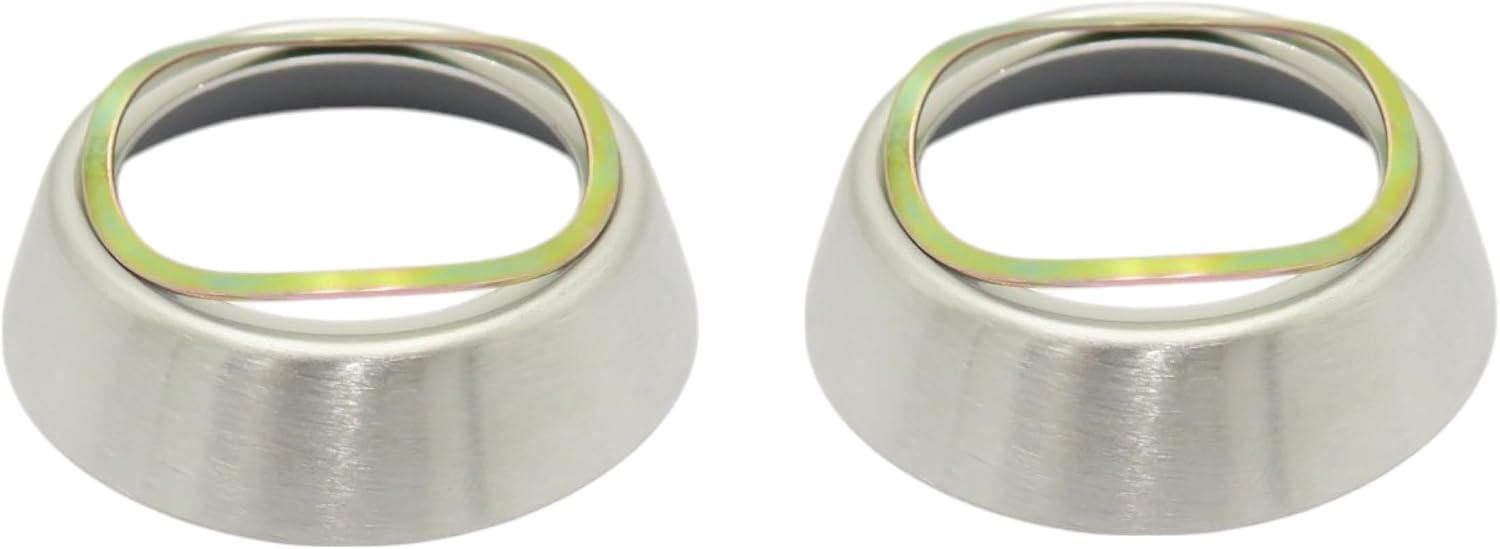elox Cylinder Guard for Mortise Cylinder, 1/5 Inch Projection, Satin Chrome Finish, 2 pcs Packed